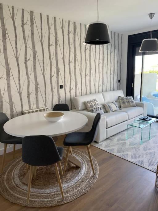 Precioso Apartamento Con Terraza Y Piscina En Portonovo-Sanxenxo ภายนอก รูปภาพ