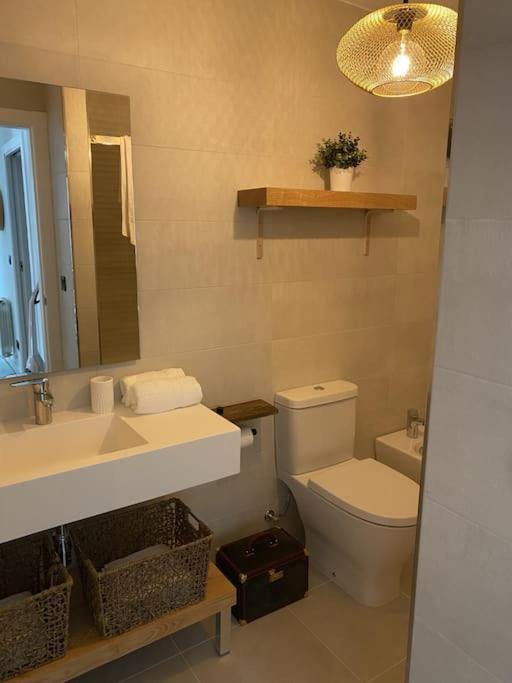 Precioso Apartamento Con Terraza Y Piscina En Portonovo-Sanxenxo ภายนอก รูปภาพ